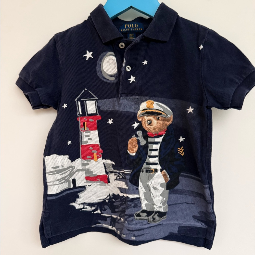 Polo by Ralph Lauren Navy Nautical Bear Polo Shirt